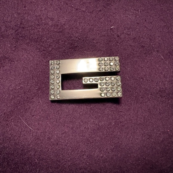 Geometric Crystal Embellished Rectangular Buckle - Picture 2 of 3